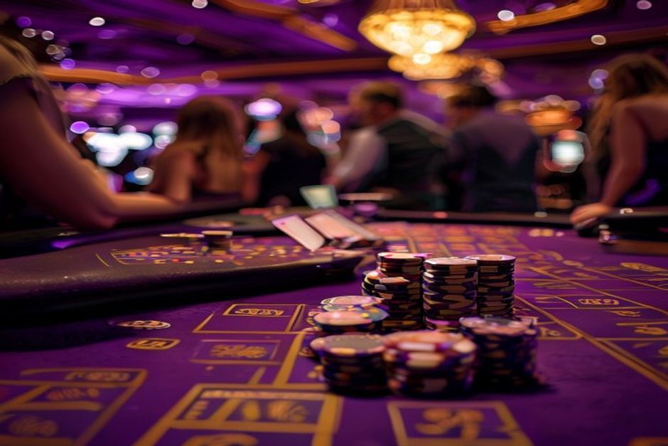Vendégek a blackjack asztalnál
